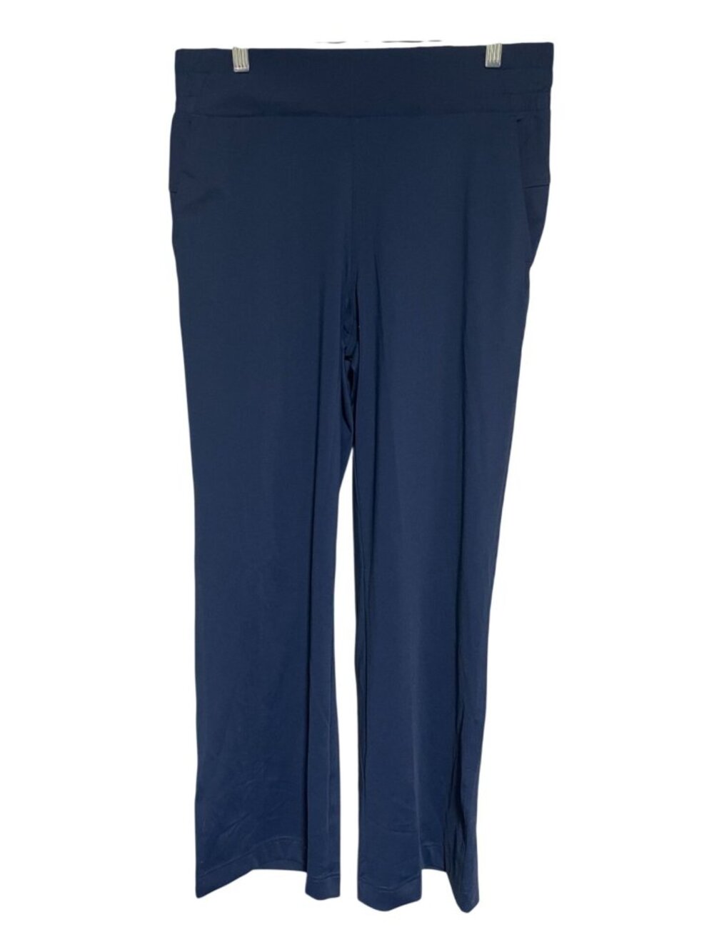 Womens Wide Leg Travel Pants Size M Blue Athleisure Casual Comfort